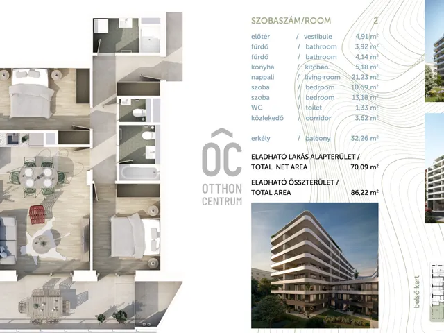 Eladó lakás Budapest XIII. kerület, Lőportárdűlő 70 nm