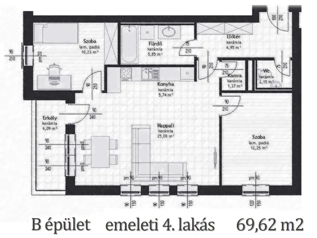 Eladó lakás Budapest XXIII. kerület, Soroksár-Újtelep 69 nm