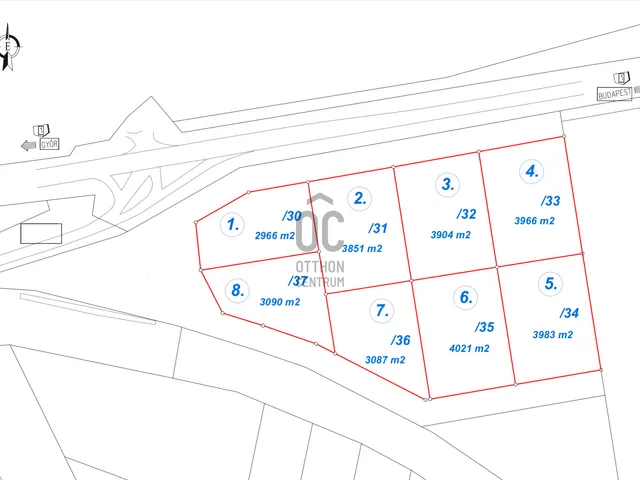 Eladó telek Bicske 28868 nm