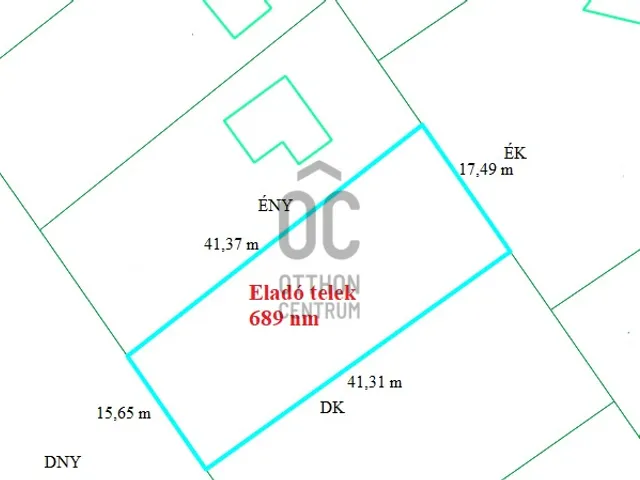 Eladó telek Szentendre, Pismány 689 nm