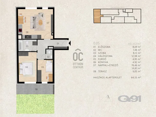 Eladó lakás Budapest XIII. kerület, Angyalföld 59 nm