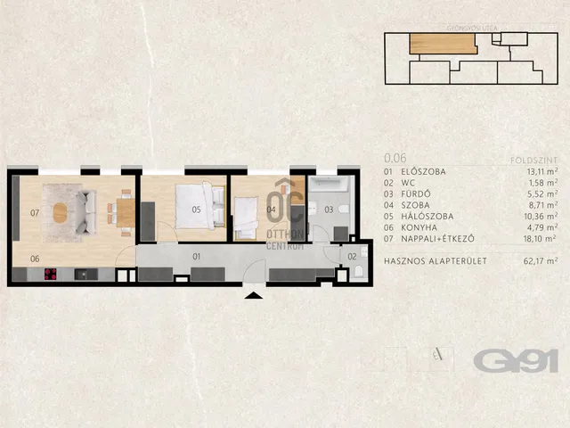 Eladó lakás Budapest XIII. kerület, Angyalföld 62 nm