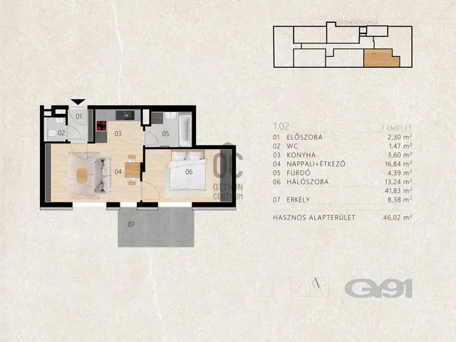 Eladó lakás Budapest XIII. kerület, Angyalföld 41 nm