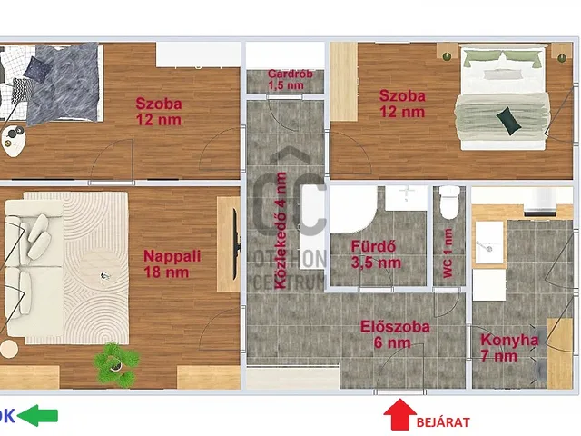 Eladó lakás Budapest XX. kerület, Pacsirtatelep, Alsóteleki utca 65 nm