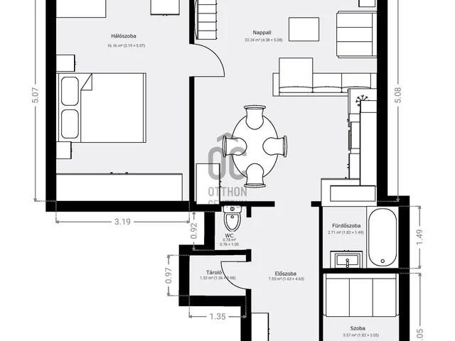 Eladó lakás Budapest XIII. kerület, Újlipótváros 57 nm