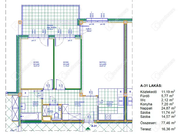 Eladó lakás Miskolc, Bodótető 77 nm