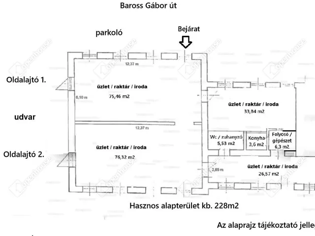 Eladó kereskedelmi és ipari ingatlan Miskolc, Selyemrét 236 nm