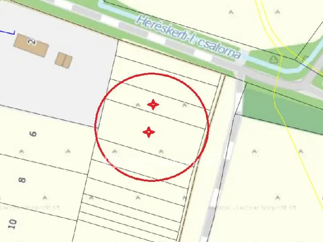 Eladó telek Mezősas 2285 nm