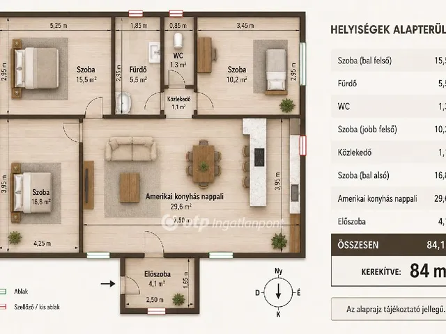 Eladó ház Hajdúsámson 84 nm