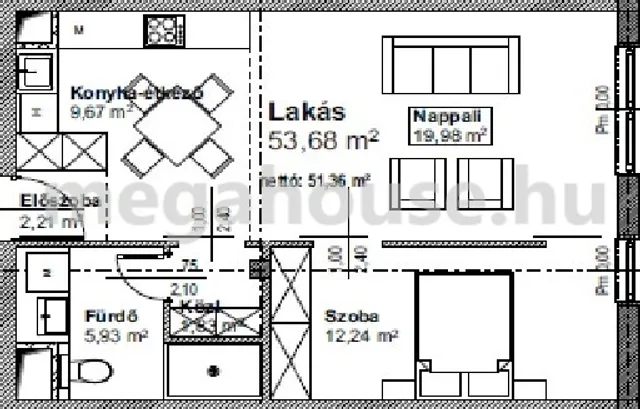 Eladó lakás Érd 54 nm