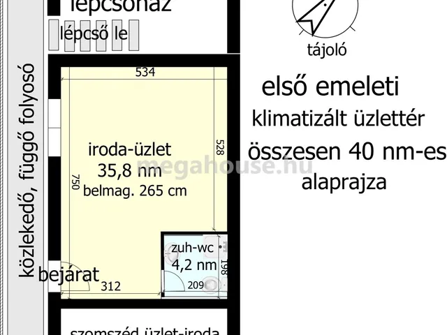 Kiadó kereskedelmi és ipari ingatlan Budaörs 85 nm