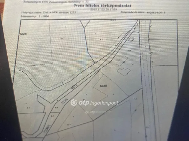 Eladó telek Zalabér 4973 nm