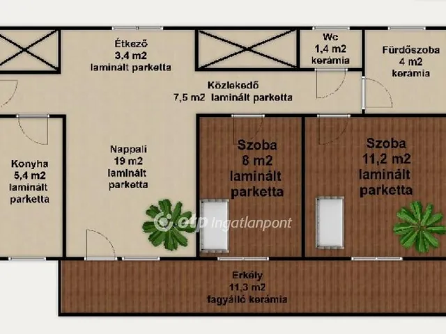Eladó lakás Mosonmagyaróvár 60 nm