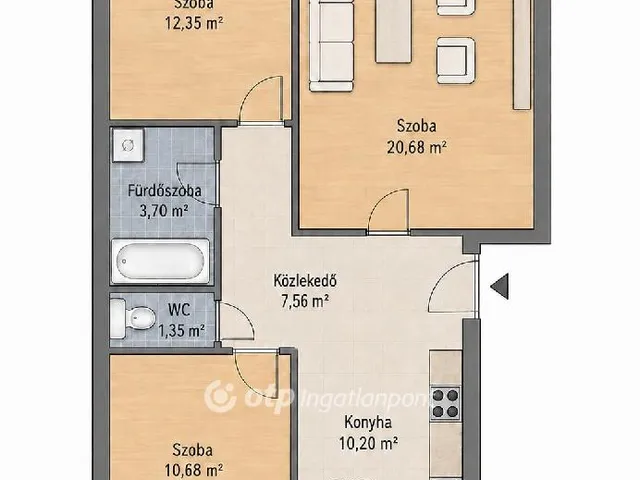 Eladó lakás Győr 68 nm