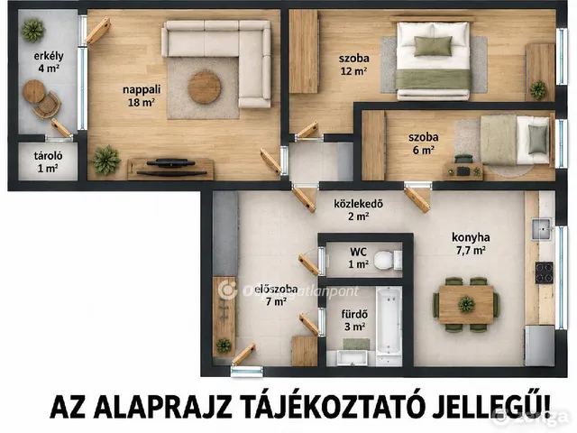 Eladó lakás Százhalombatta 61 nm