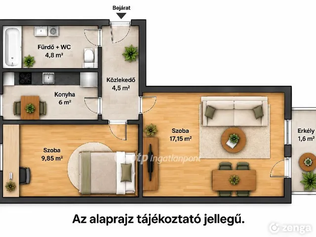 Eladó lakás Százhalombatta 43 nm