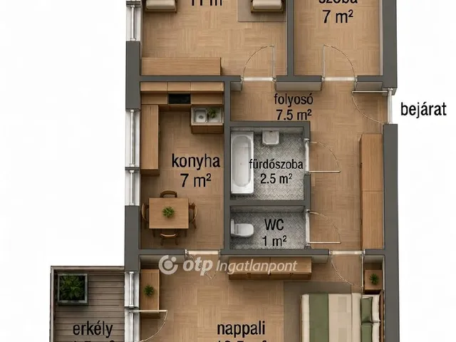 Eladó lakás Győr 54 nm