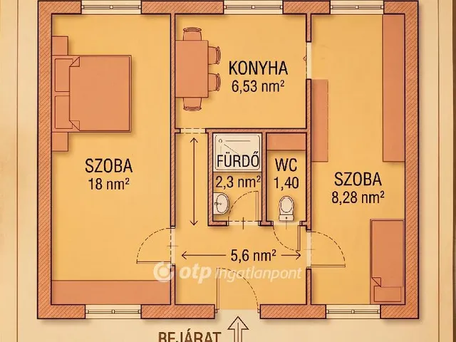 Eladó lakás Győr 44 nm