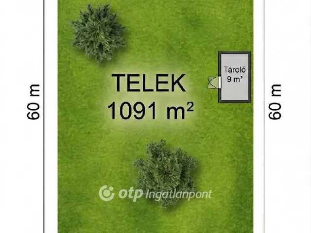 Eladó telek Börcs 1091 nm