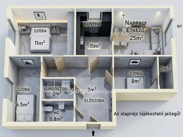 Eladó lakás Győr 62 nm