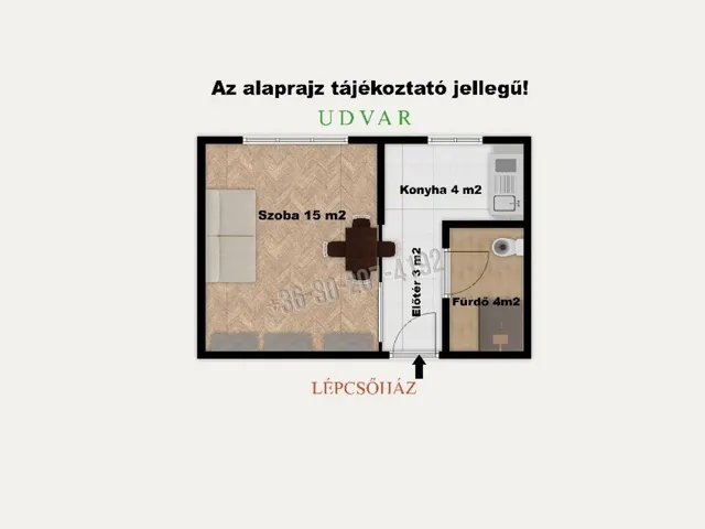 Kiadó lakás Szeged, Rózsa utca 27 nm