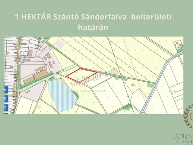 Eladó telek Sándorfalva 10294 nm
