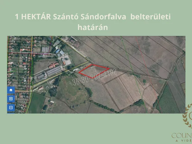 Eladó telek Sándorfalva 10294 nm