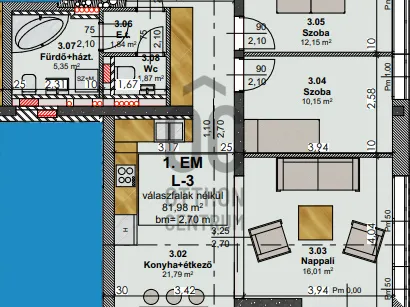 Eladó lakás Budapest II. kerület, Rézmál 83 nm