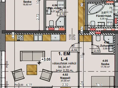 Eladó lakás Budapest II. kerület, Rézmál 96 nm