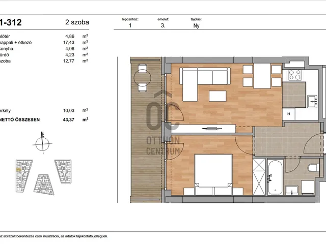 Eladó lakás Budapest XI. kerület 43 nm