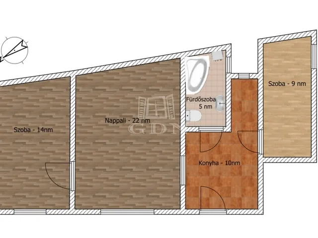 Eladó lakás Budapest VII. kerület, Ligetváros 62 nm