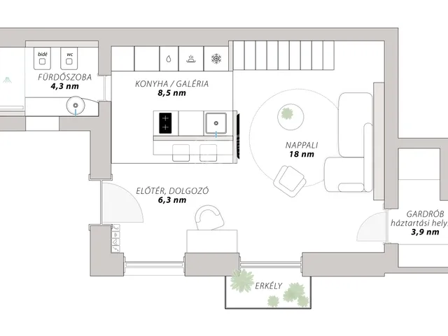 Eladó lakás Budapest VI. kerület 41 nm