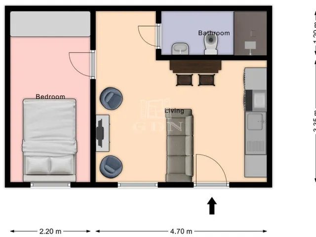 Eladó lakás Budapest VII. kerület 33 nm