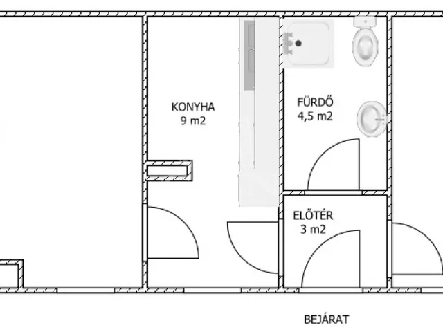 Kiadó kereskedelmi és ipari ingatlan Budapest IX. kerület 53 nm
