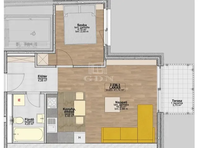 Eladó lakás Budapest XIII. kerület, Angyalföld 41 nm