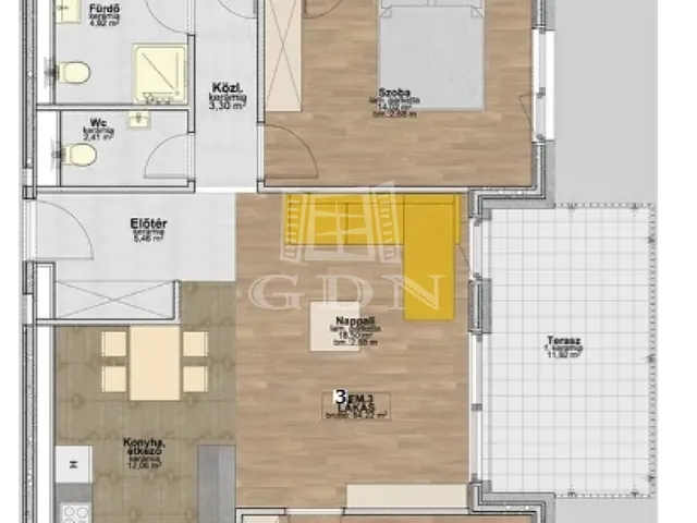 Eladó lakás Budapest XIII. kerület, Angyalföld 82 nm