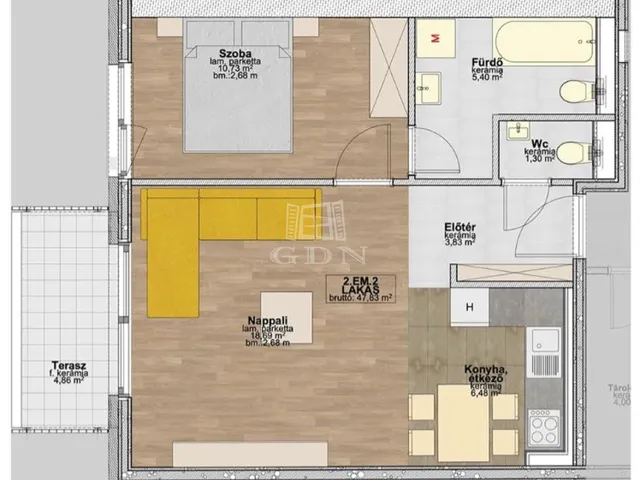 Eladó lakás Budapest XIII. kerület, Angyalföld 47 nm