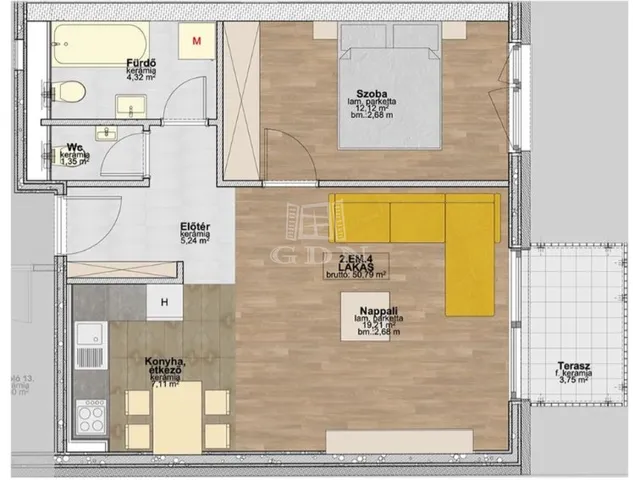 Eladó lakás Budapest XIII. kerület 50 nm