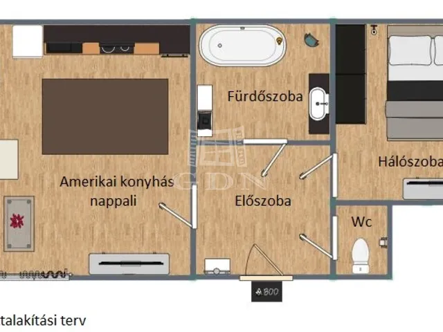 Eladó lakás Budapest VI. kerület 45 nm