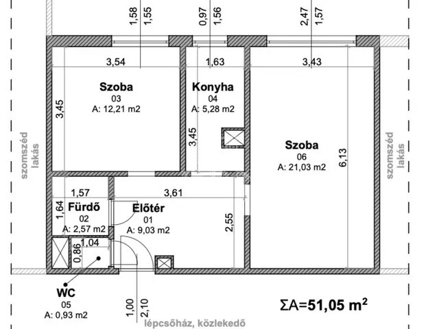 Eladó lakás Budapest III. kerület 51 nm