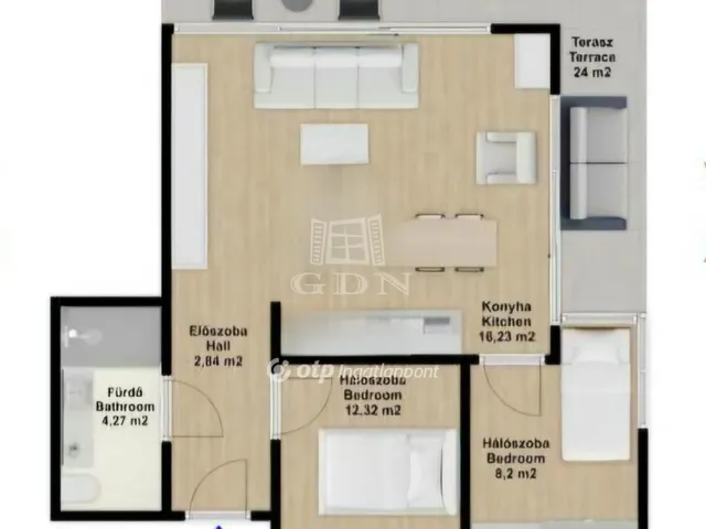 Eladó lakás Budapest III. kerület, Testvérhegy 71 nm