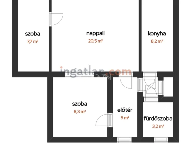 Eladó lakás Budapest XIII. kerület, Újlipótváros 55 nm