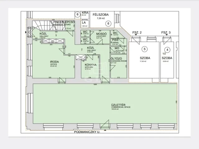 Eladó kereskedelmi és ipari ingatlan Budapest VI. kerület 331 nm