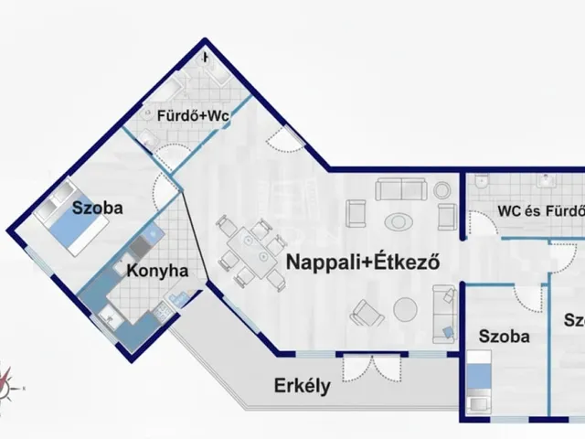 Eladó lakás Budapest XIII. kerület, Angyalföld 69 nm