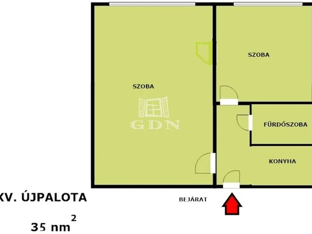 Eladó lakás Budapest XV. kerület, Újpalota 35 nm