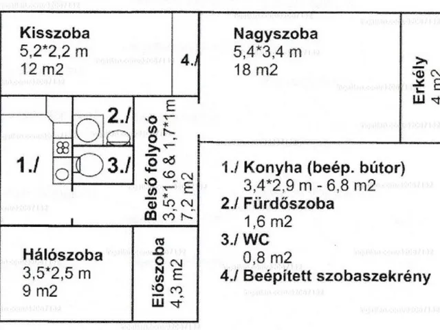 Eladó lakás Budapest XV. kerület 63 nm