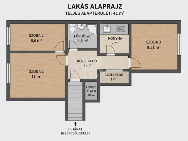 Eladó lakás Budapest VII. kerület, Ligetváros 41 nm