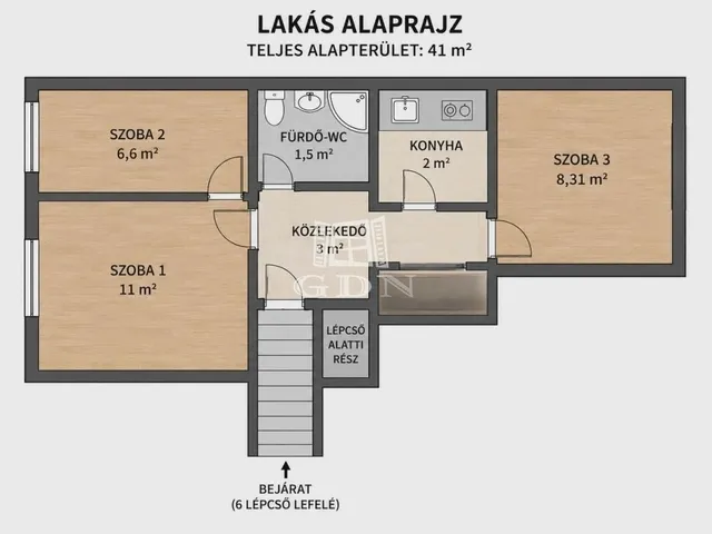 Eladó lakás Budapest VII. kerület, Ligetváros 41 nm