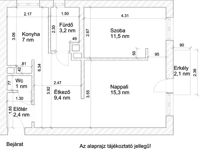 Eladó lakás Budapest XII. kerület, Kissvábhegy 52 nm