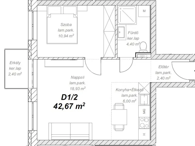 Eladó lakás Mende 43 nm